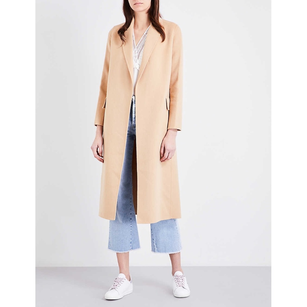 Maje Geode Long Double-Face Belted Coat size 36